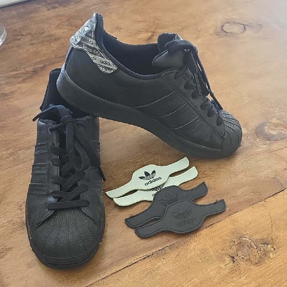 Adidas Black Sneakers with Interchangeable Straps